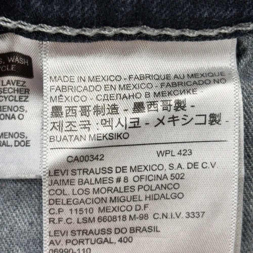 Levi's 505 jeans mens 40x30 blue denim faded stretch Workwear Biker Whiskering